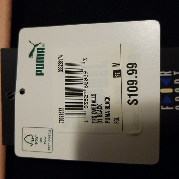 Size M zip up one piece PUMA jumpsuit - Picture 3 of 3